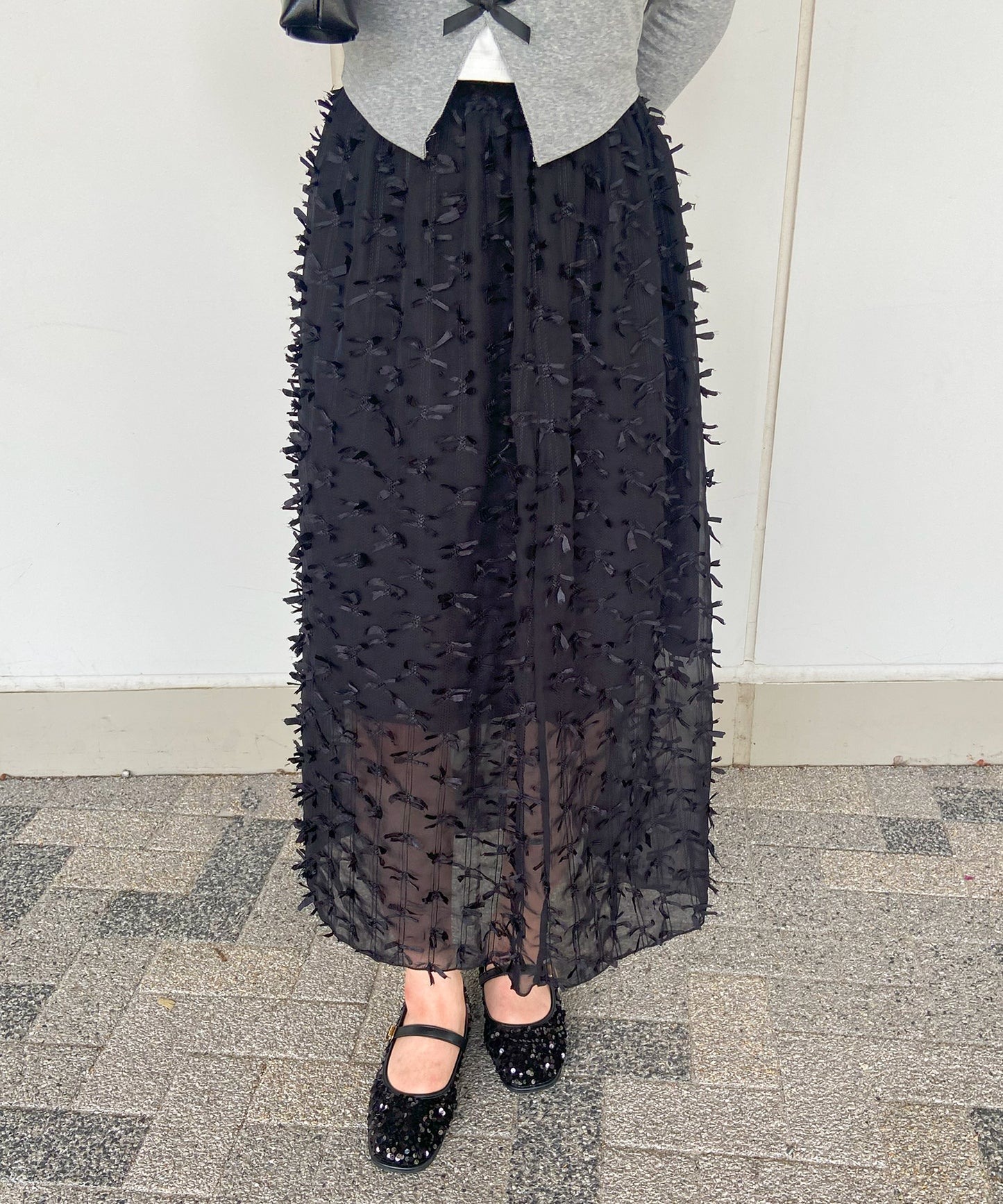 【Official限定販売商品】リボンシフォンスカート
