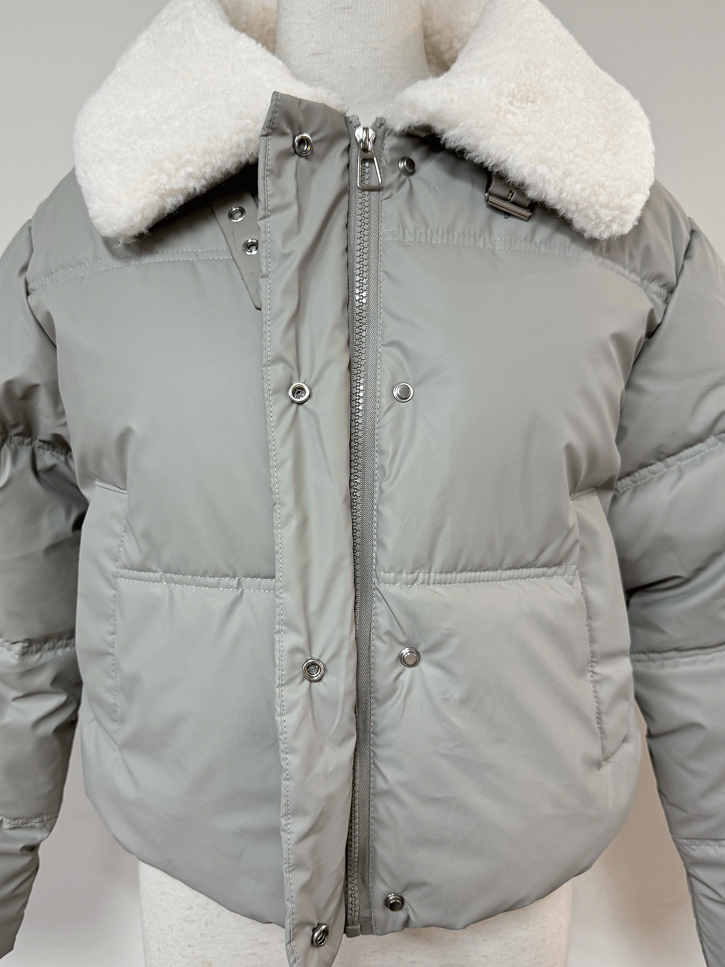 ボア襟付きパフブルゾン