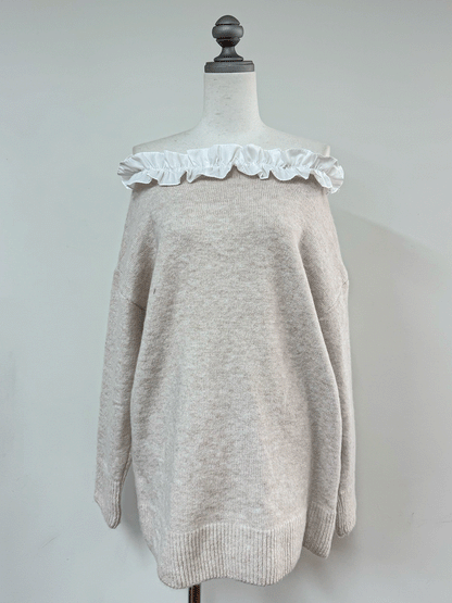 【Official限定価格】フリルニットミニワンピース