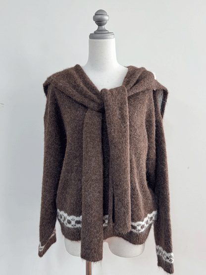 【Official限定価格】リボンショール付きニット