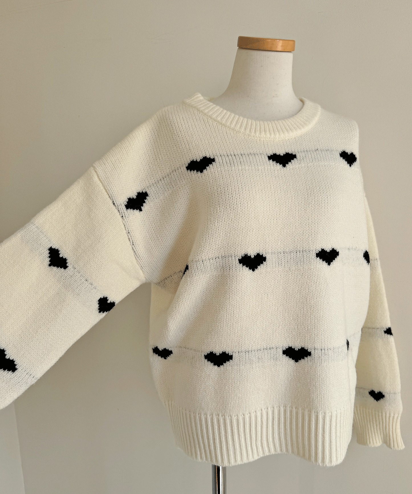 【Official限定価格】ハートジャガードニット