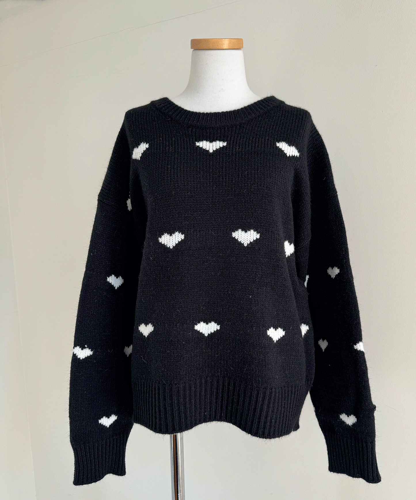 【Official限定価格】ハートジャガードニット