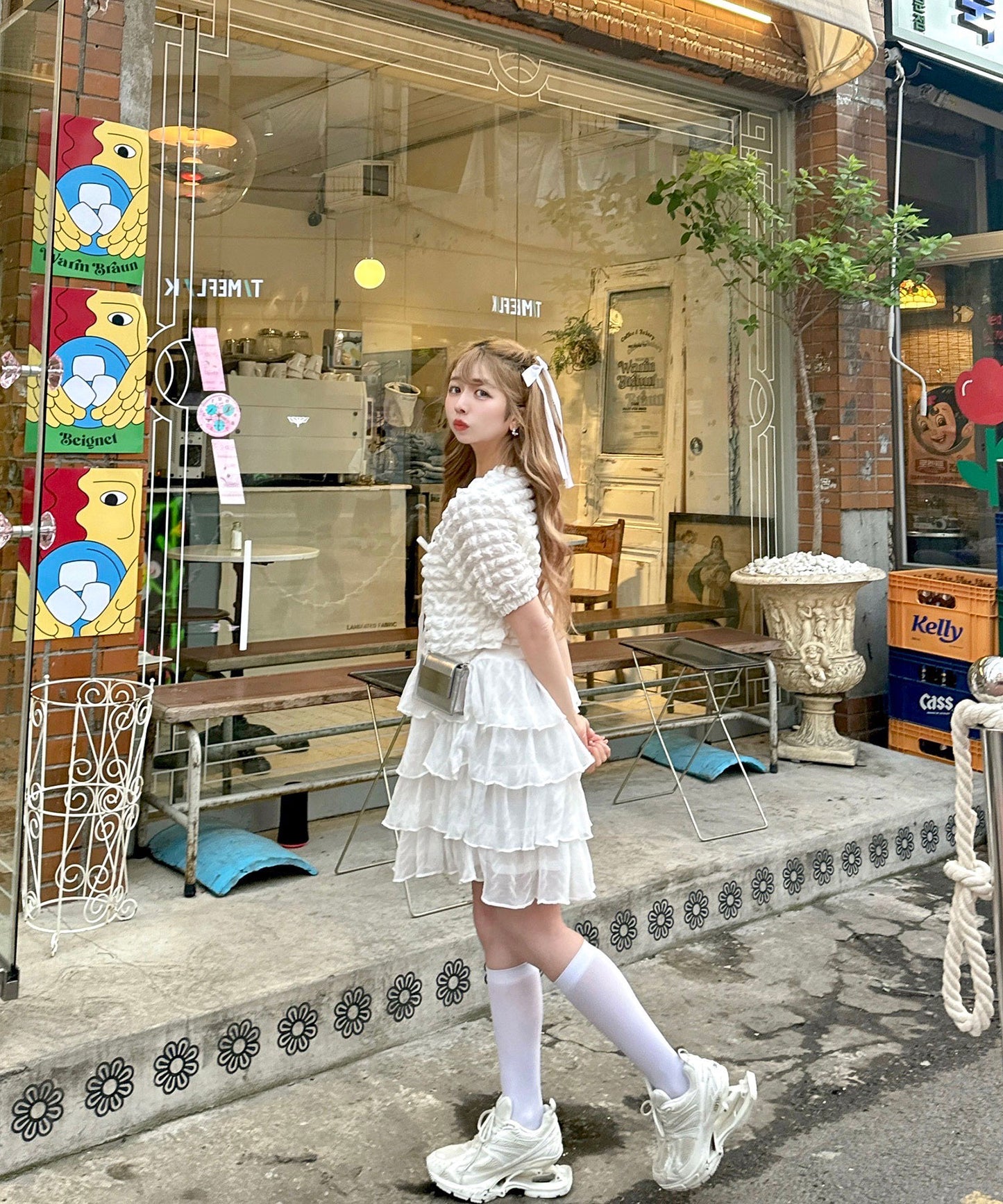 ティアードリブワンピース