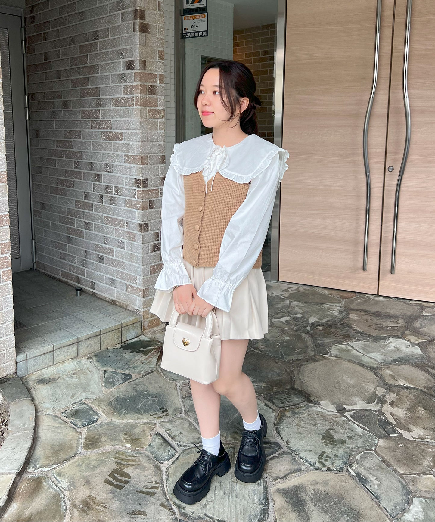 【OFFICIAL限定販売】ニットベスト×ブラウスSET