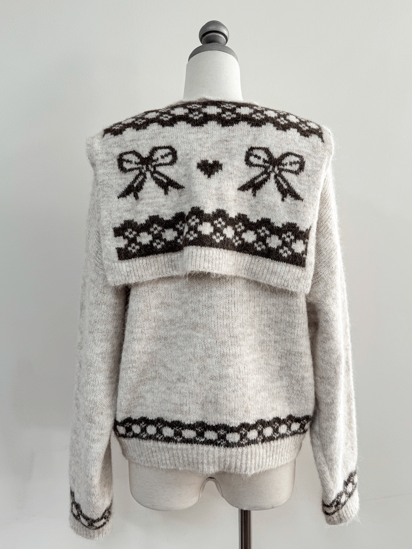 【Official限定価格】リボンショール付きニット