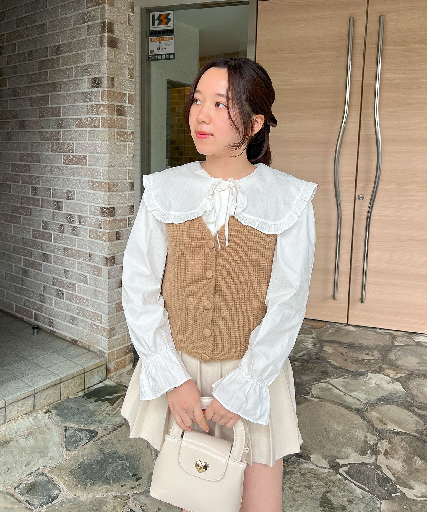 【OFFICIAL限定販売】ニットベスト×ブラウスSET