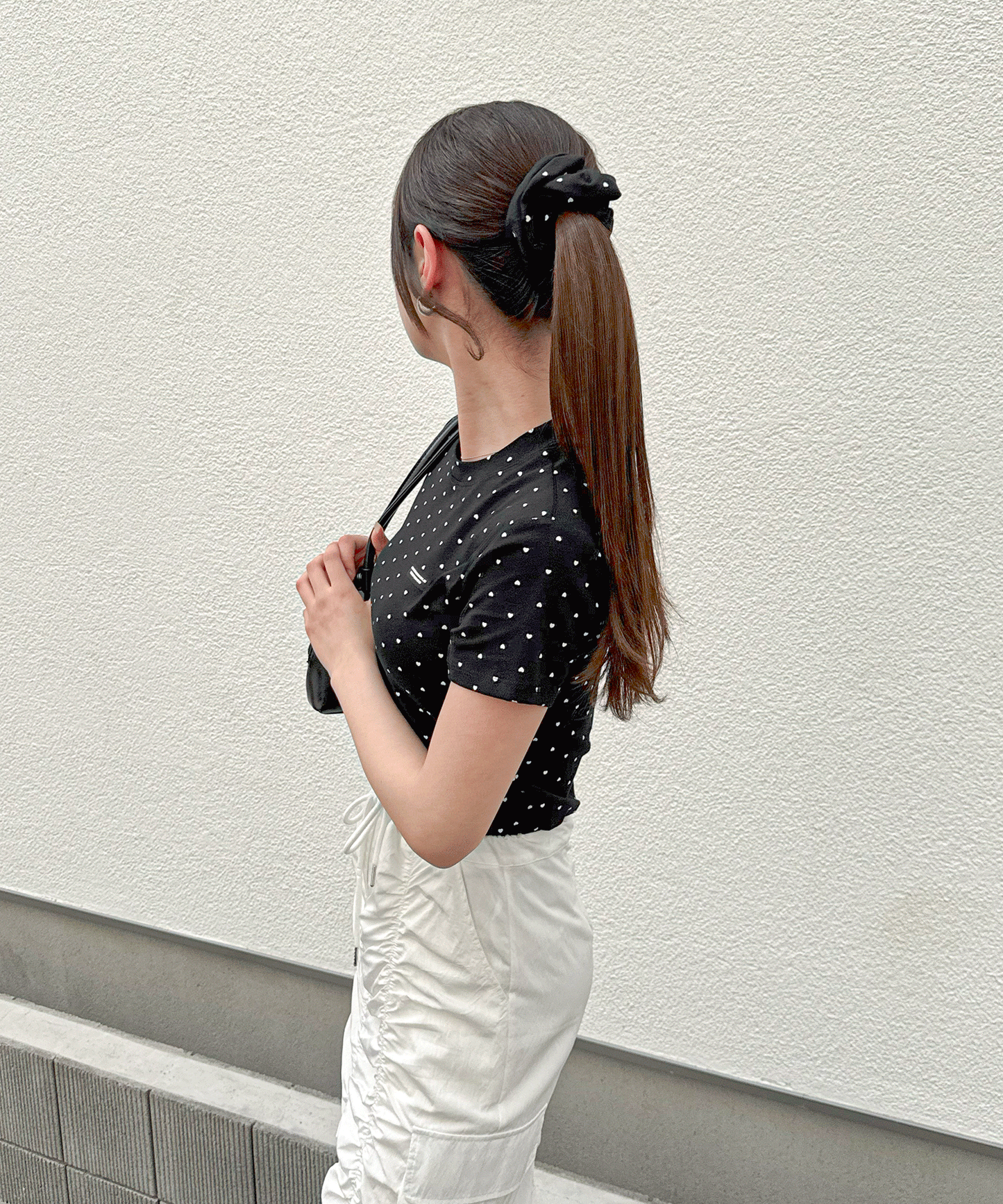 【Official限定価格】シュシュ付きハートドットTシャツ