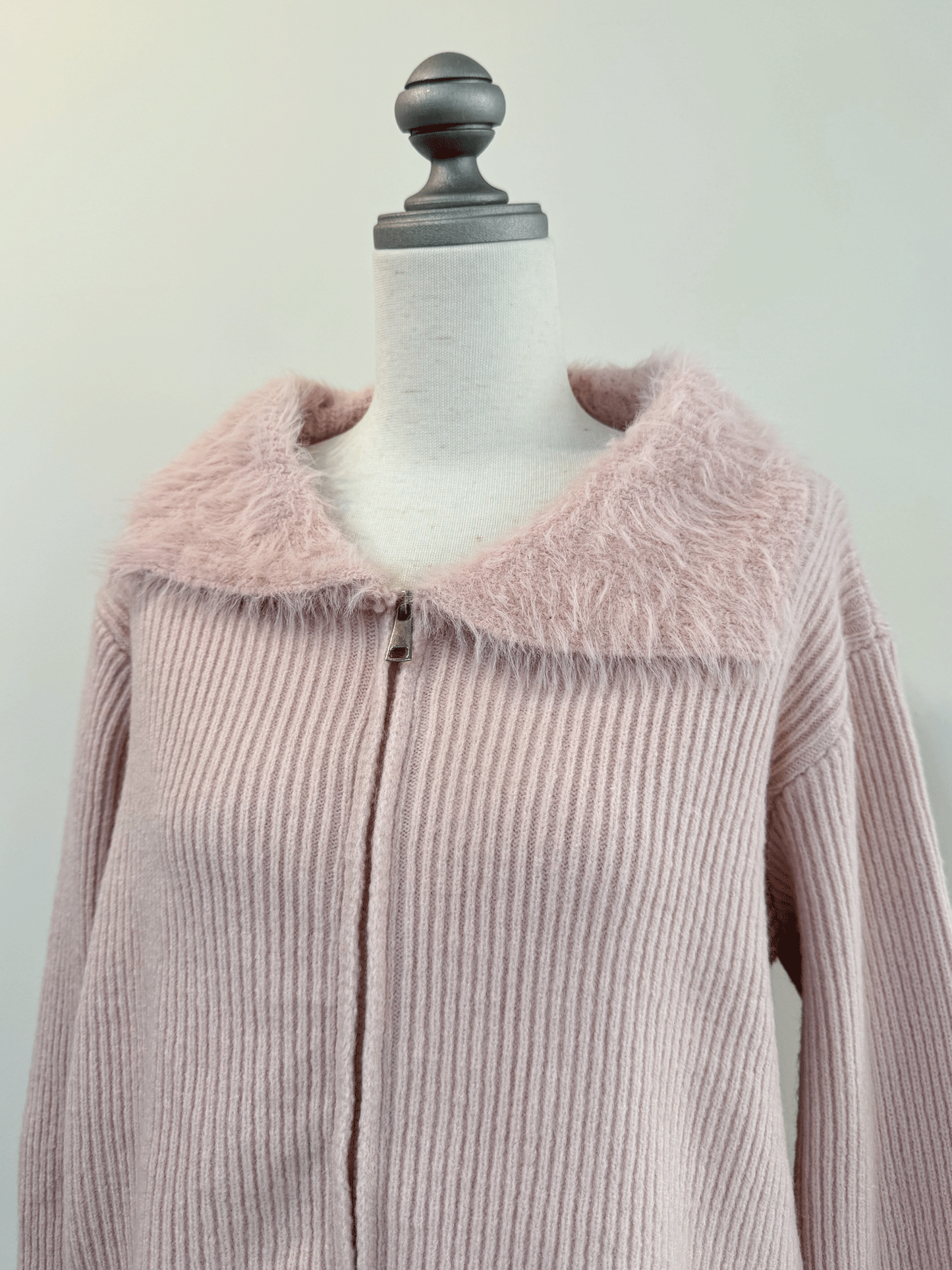 【Official限定価格】ジップ付きシャギードッキングニット