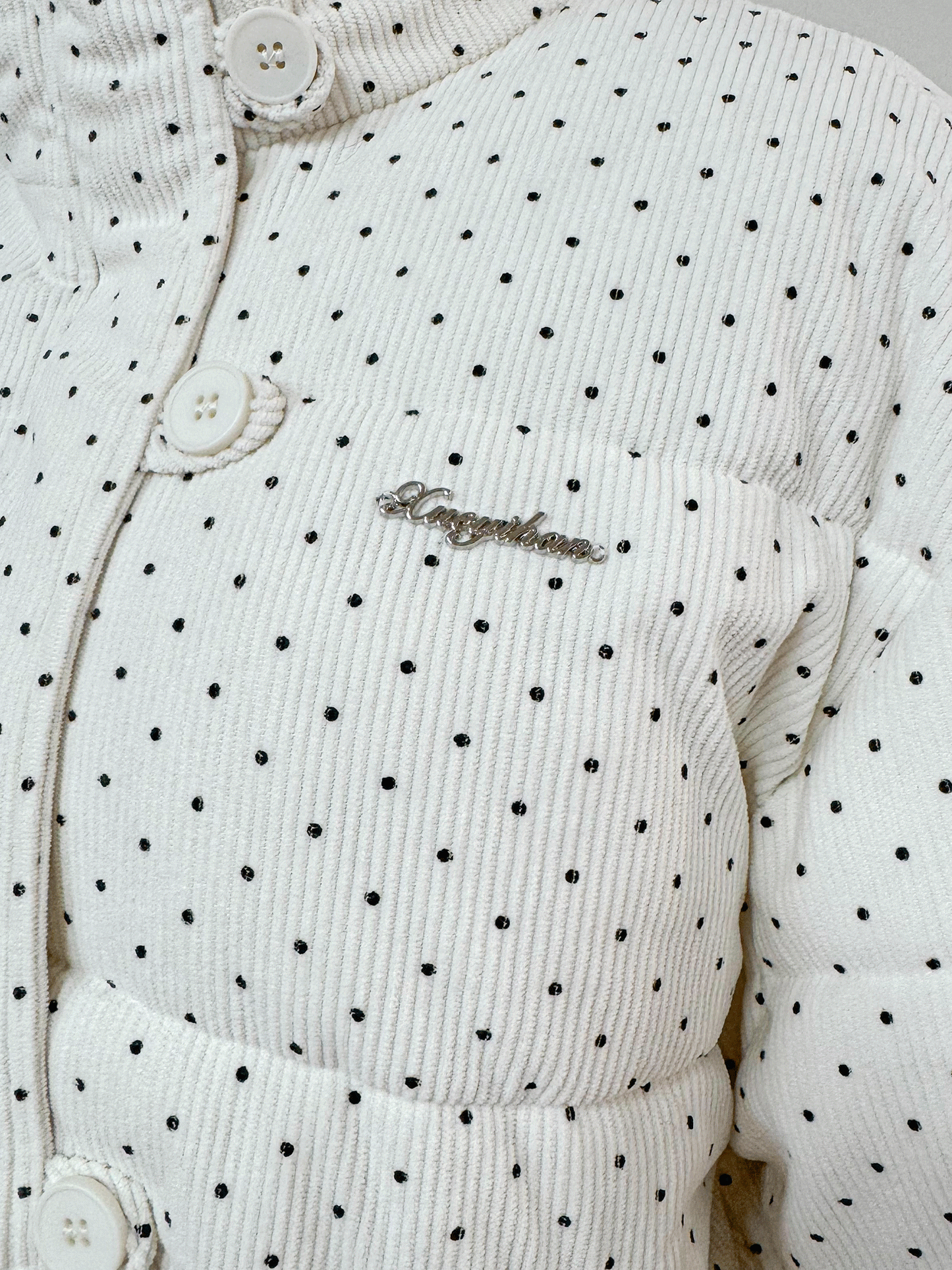 コーデュロイドットパフブルゾン