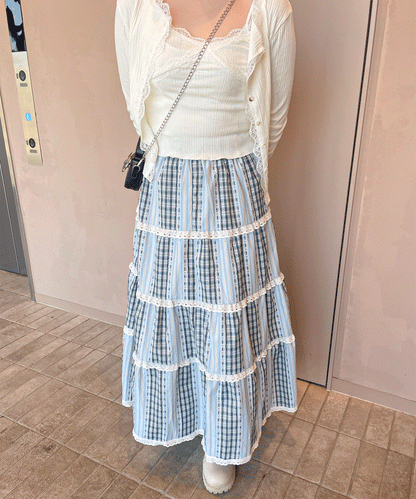 【Official限定販売】パッチワークティアードスカート