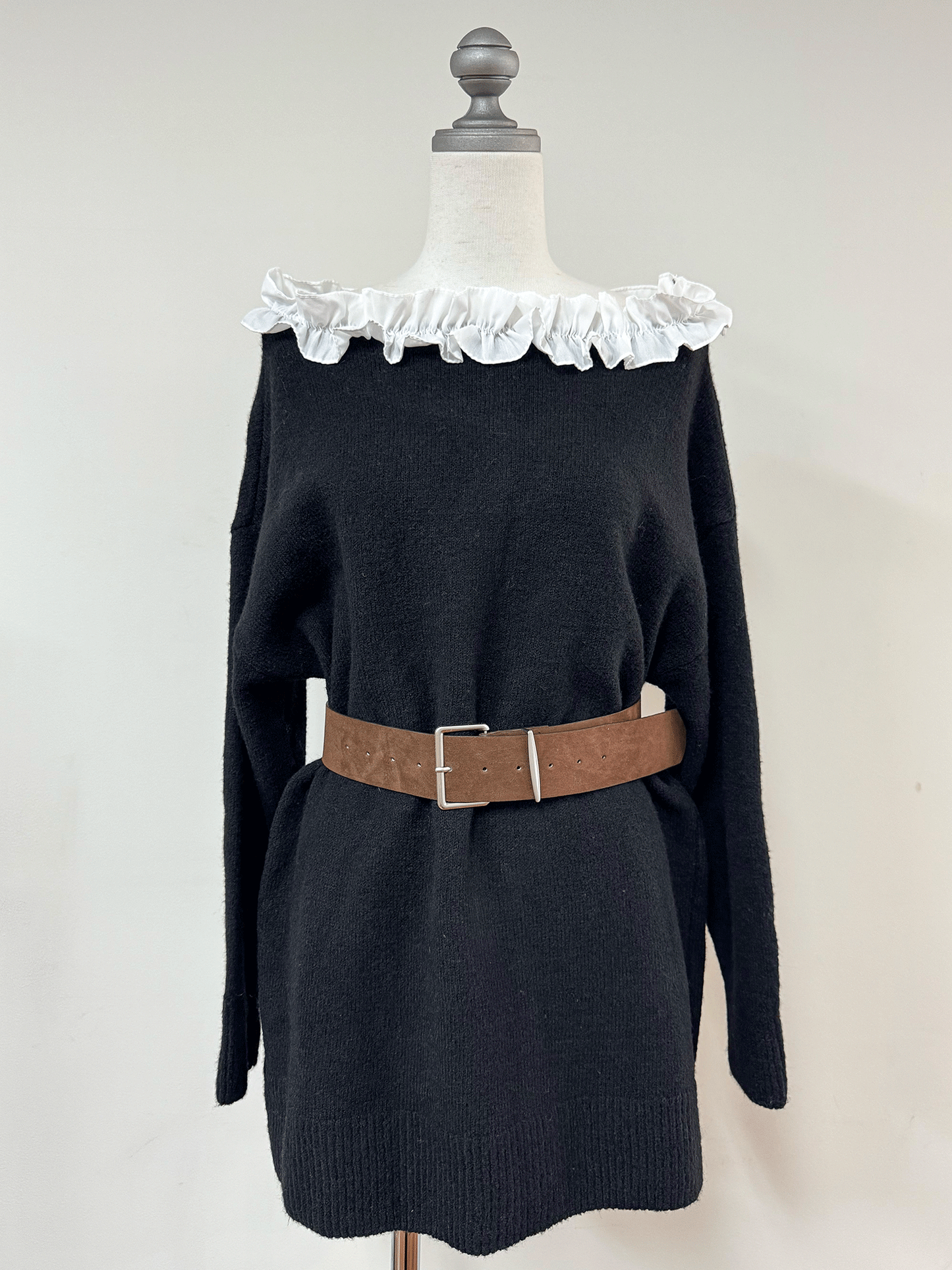 【Official限定価格】フリルニットミニワンピース