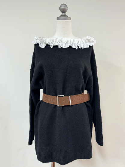 【Official限定価格】フリルニットミニワンピース