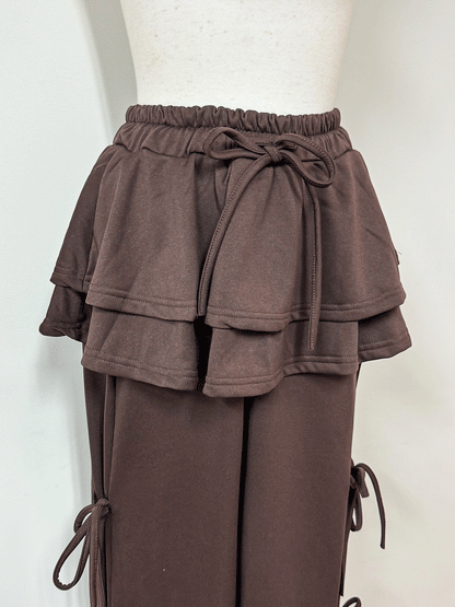 【Official限定価格】スカートレイヤー風スエットパンツ