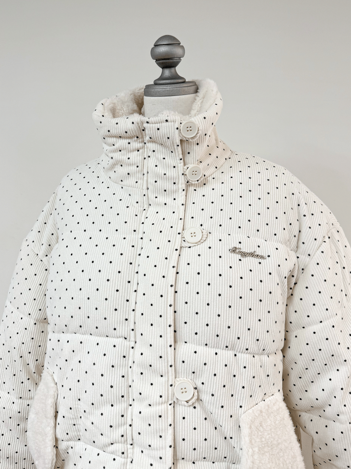 コーデュロイドットパフブルゾン