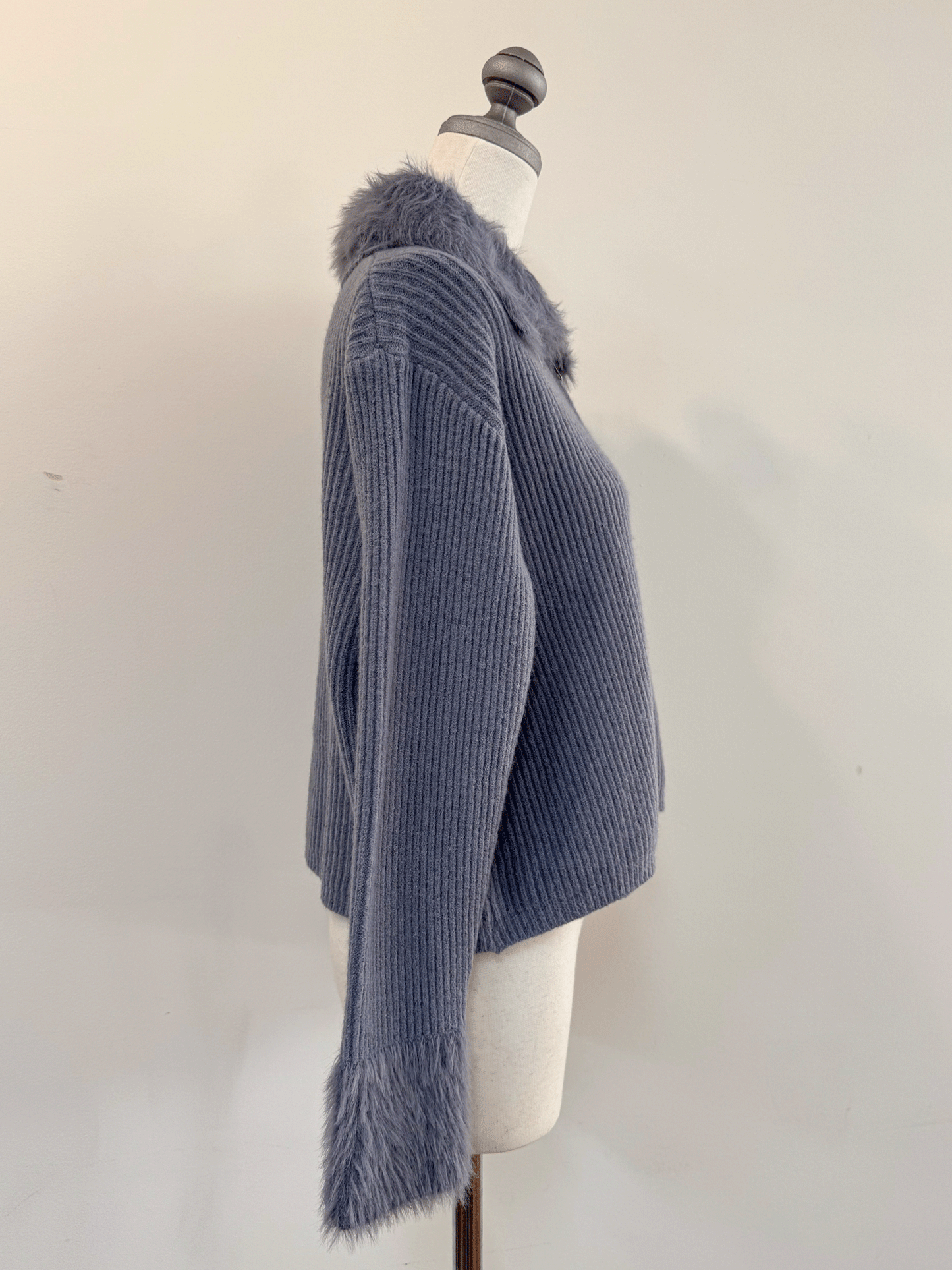 【Official限定価格】ジップ付きシャギードッキングニット