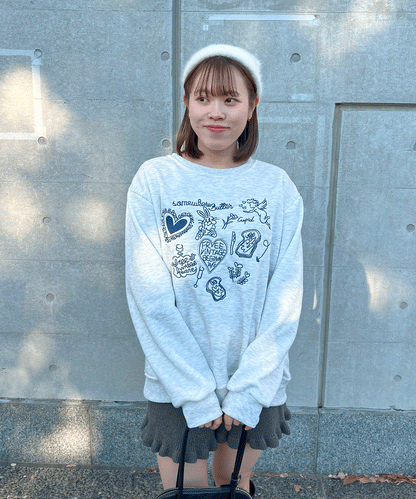 【Official限定価格】落書き刺繡トレーナー