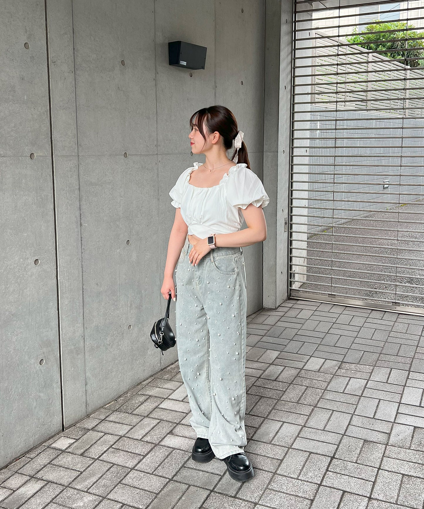 バックリボン2WAYブラウス