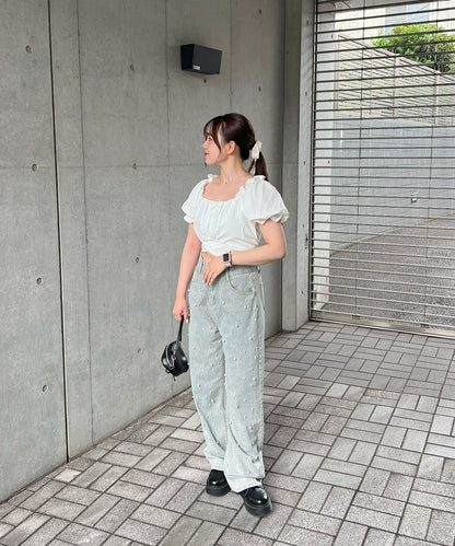 バックリボン2WAYブラウス