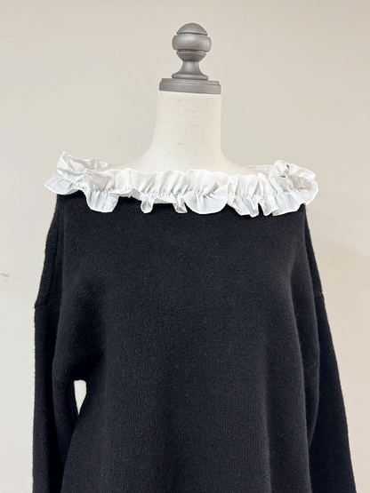 【Official限定価格】フリルニットミニワンピース