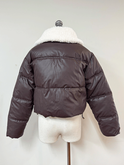 ボア襟付きパフブルゾン