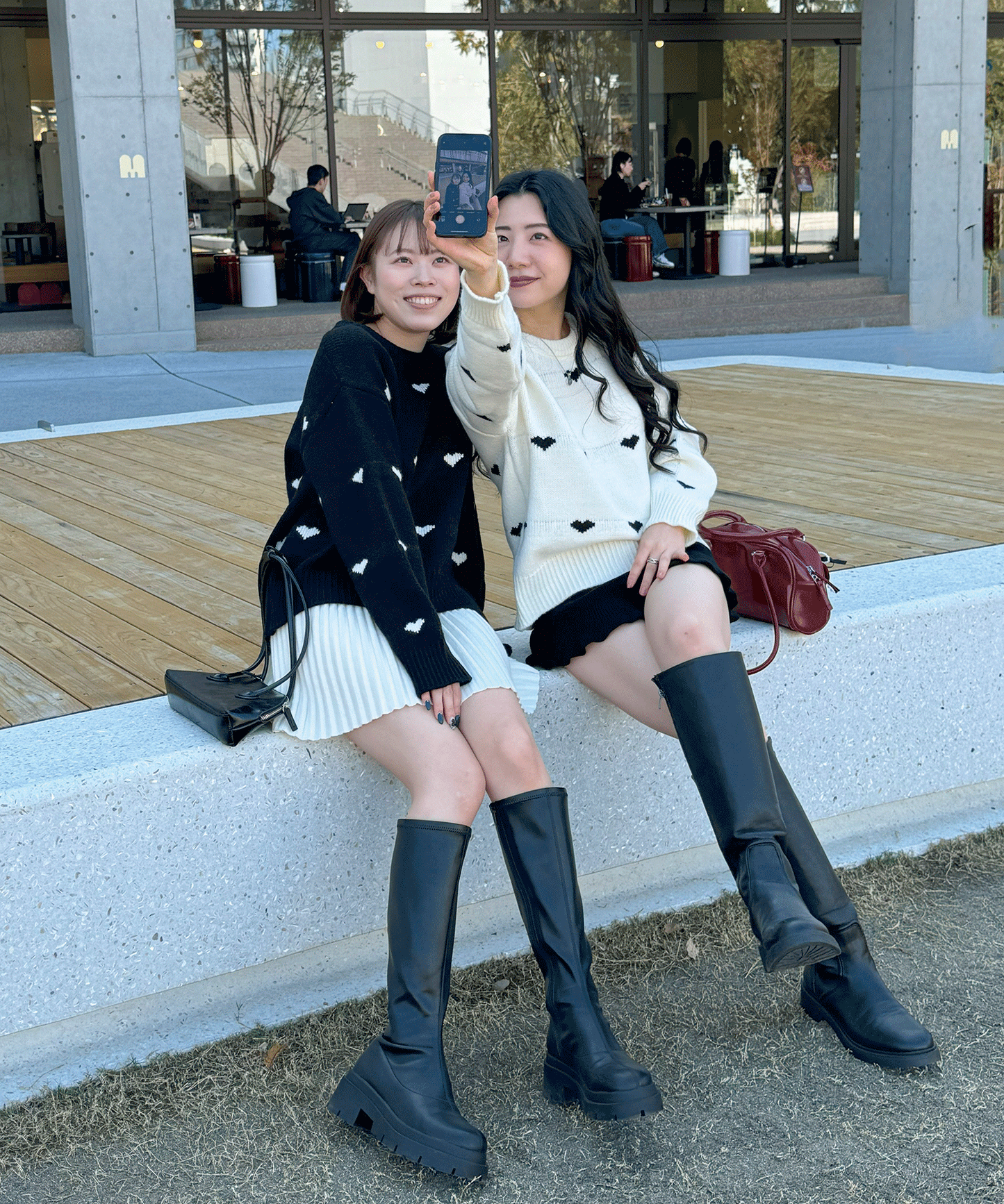 【Official限定価格】ハートジャガードニット