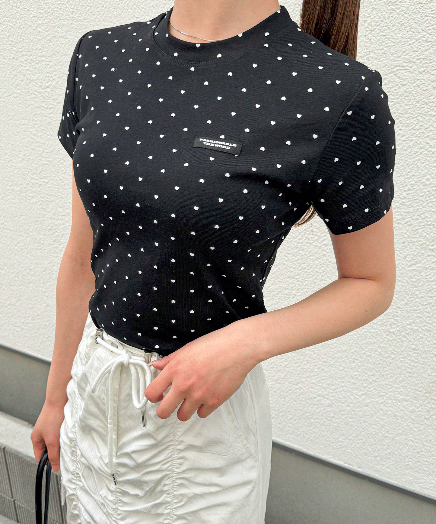 【Official限定価格】シュシュ付きハートドットTシャツ