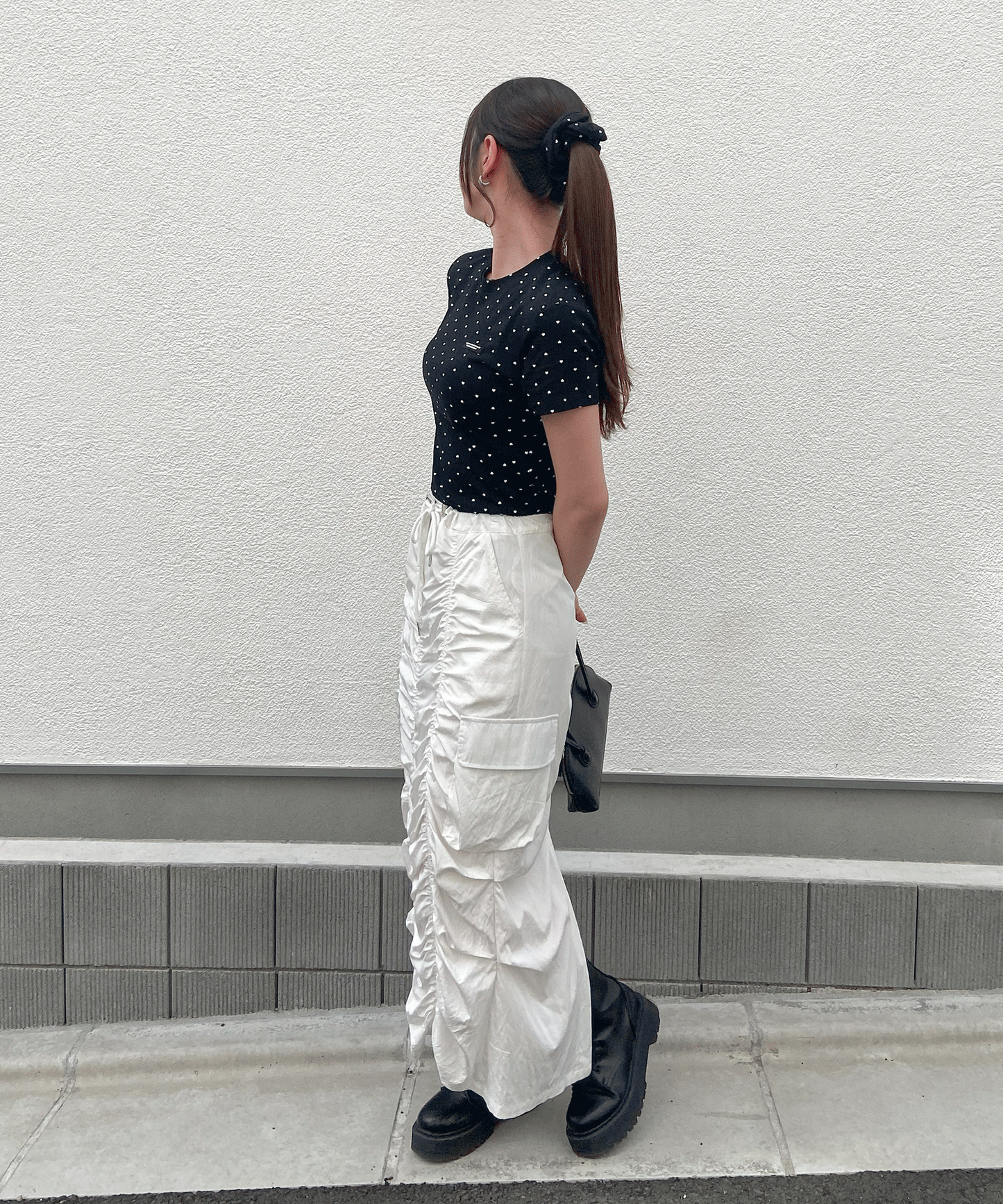 【Official限定価格】シュシュ付きハートドットTシャツ