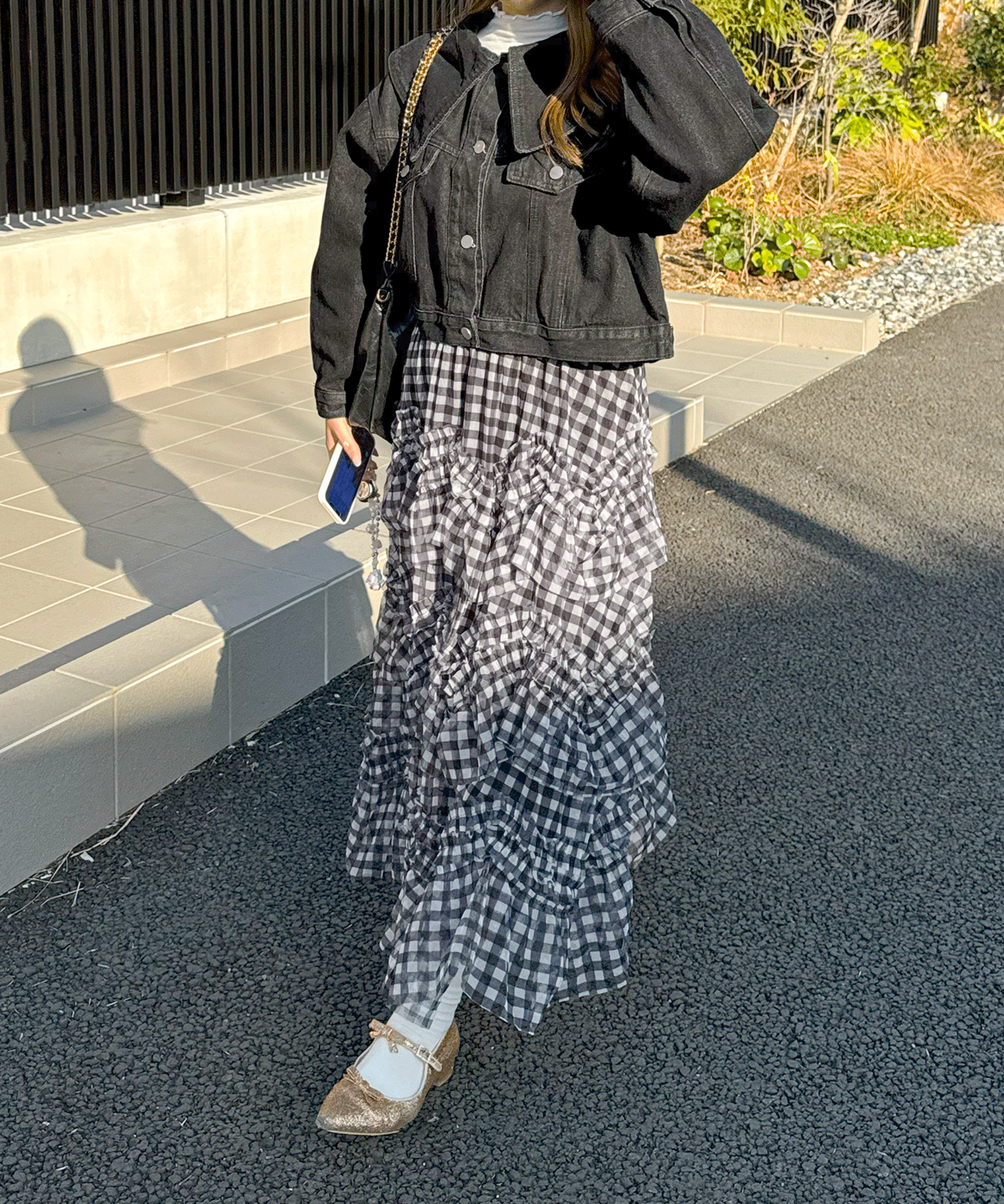 Official限定価格】ギンガムチェック段フリルスカート – frunco
