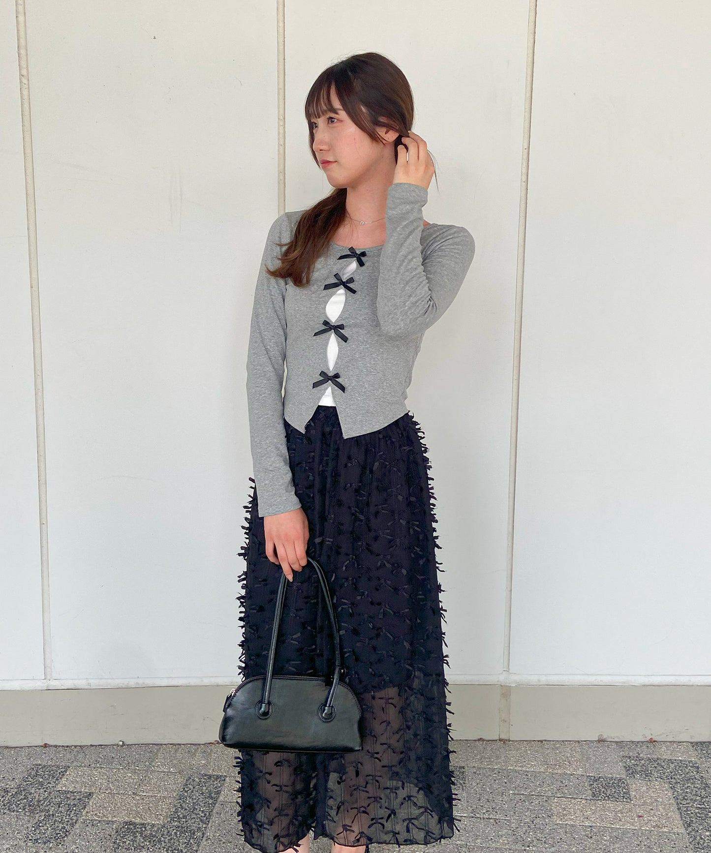 【Official限定販売商品】リボンシフォンスカート