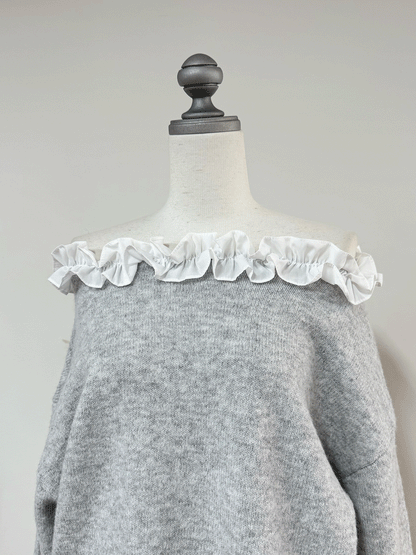 【Official限定価格】フリルニットミニワンピース