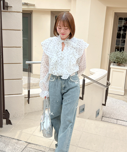 【Official限定価格】ハートフロッキーシャインブラウス