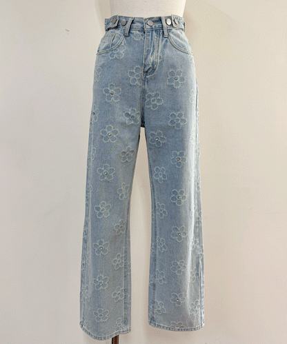 【Official限定価格】デイジー柄デニムパンツ