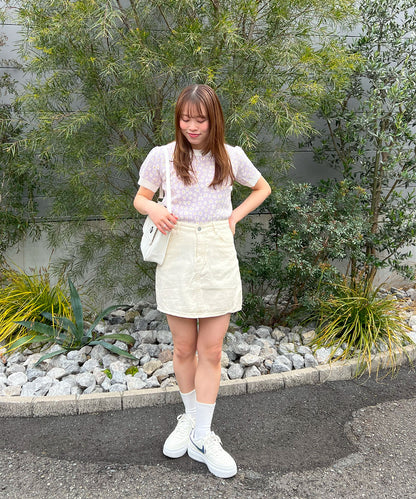 デイジー柄ニット