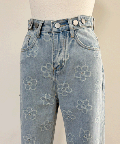 【Official限定価格】デイジー柄デニムパンツ