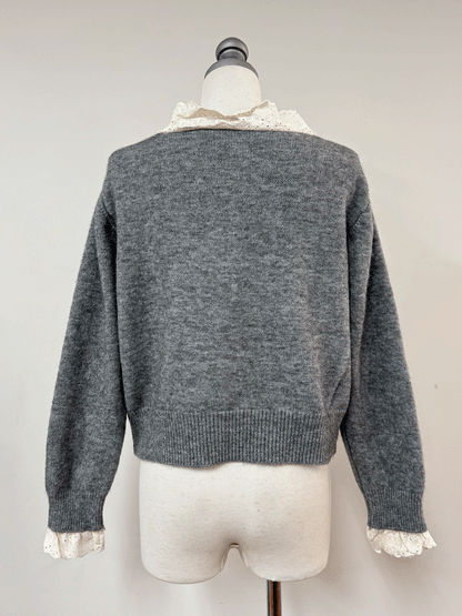 【Official限定価格】ボウタイハートボタンニット