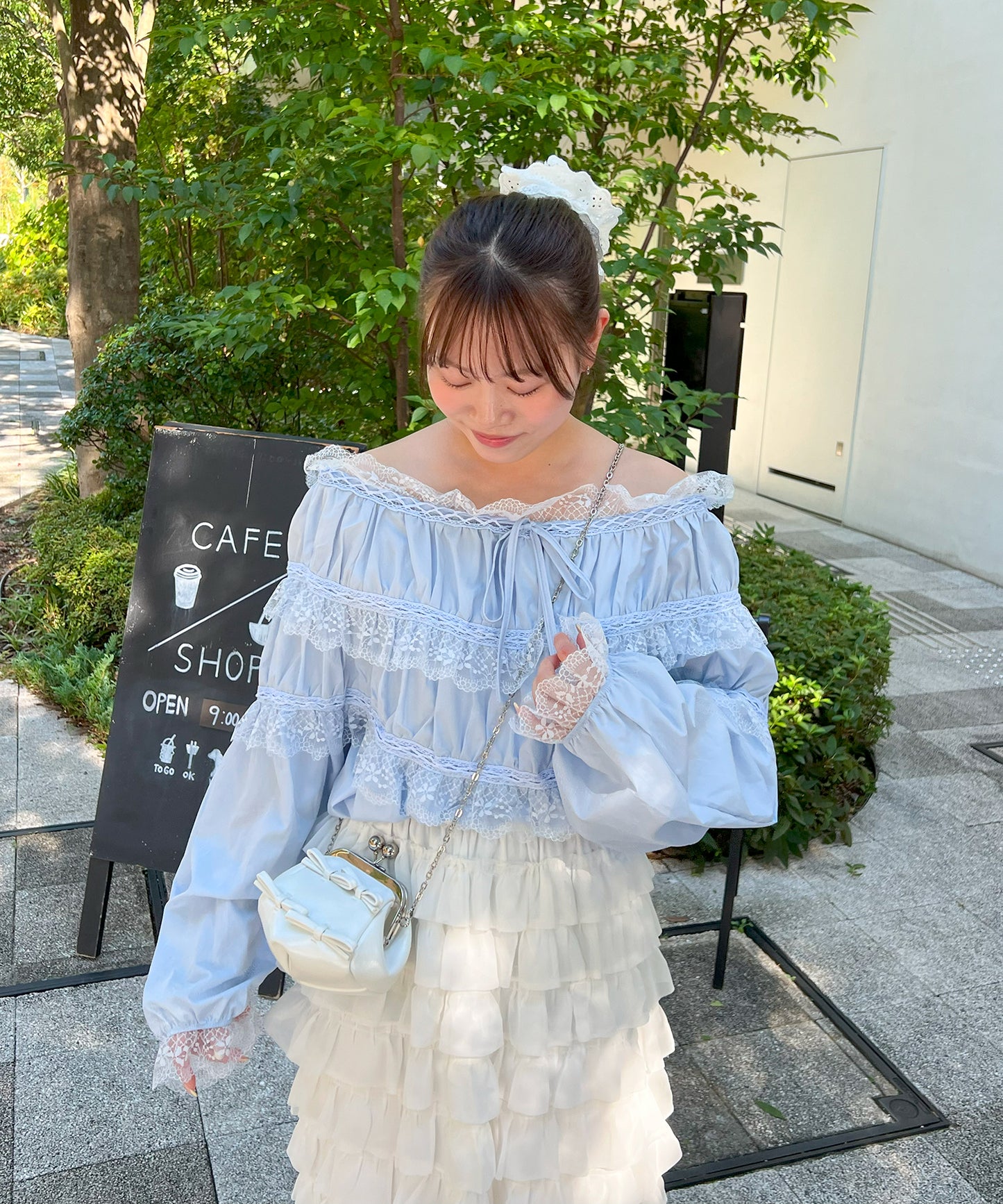 【Official限定販売】2WAYレースブラウス