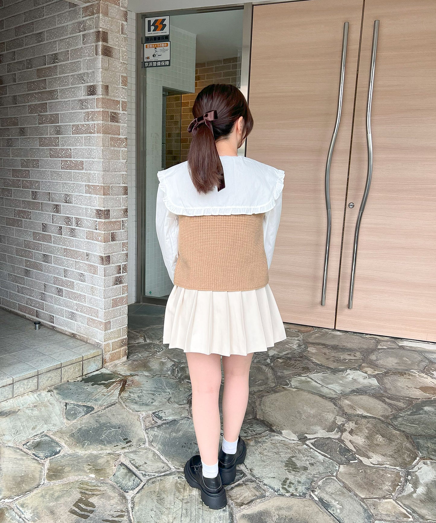 【OFFICIAL限定販売】ニットベスト×ブラウスSET