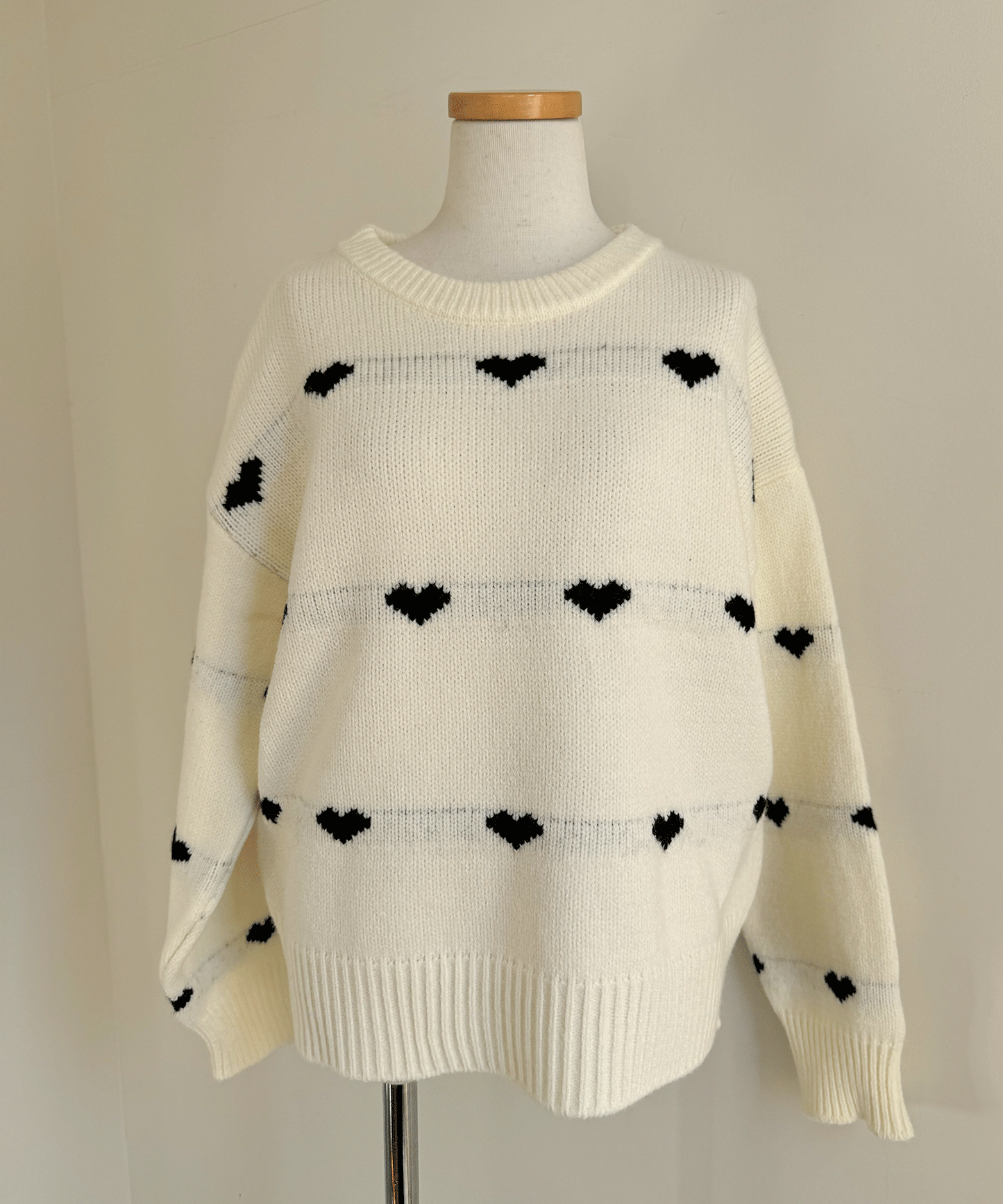 【Official限定価格】ハートジャガードニット