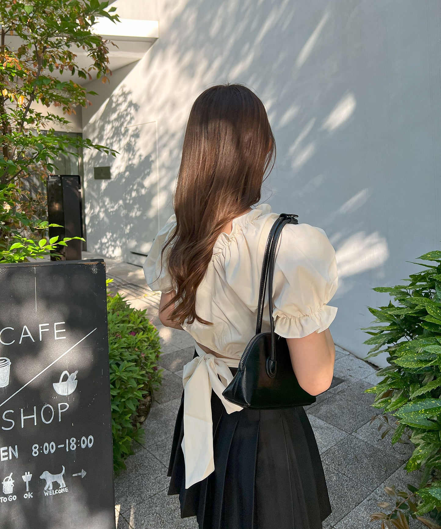バックリボン2WAYブラウス