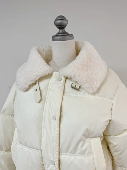 ボア襟付きパフブルゾン