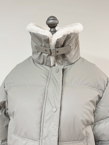 ボア襟付きパフブルゾン