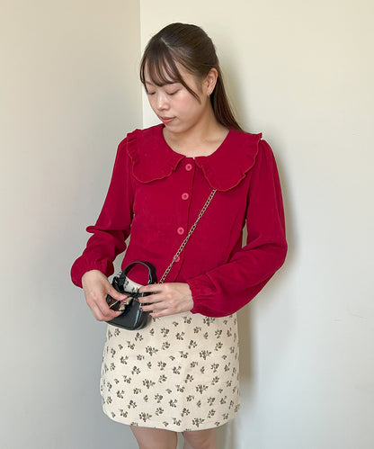 【Official限定】小花柄コーデュロイミニスカート