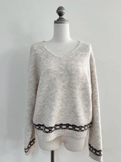 【Official限定価格】リボンショール付きニット