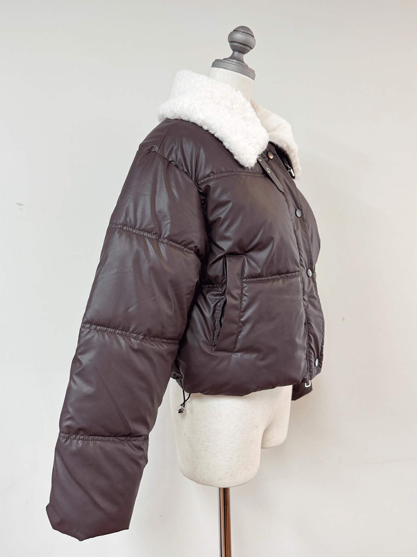 ボア襟付きパフブルゾン