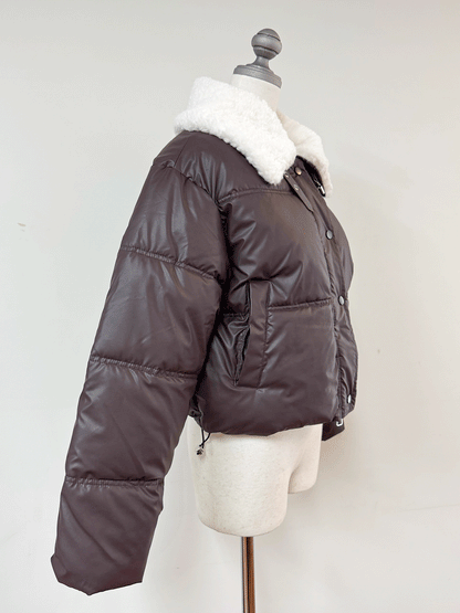 ボア襟付きパフブルゾン