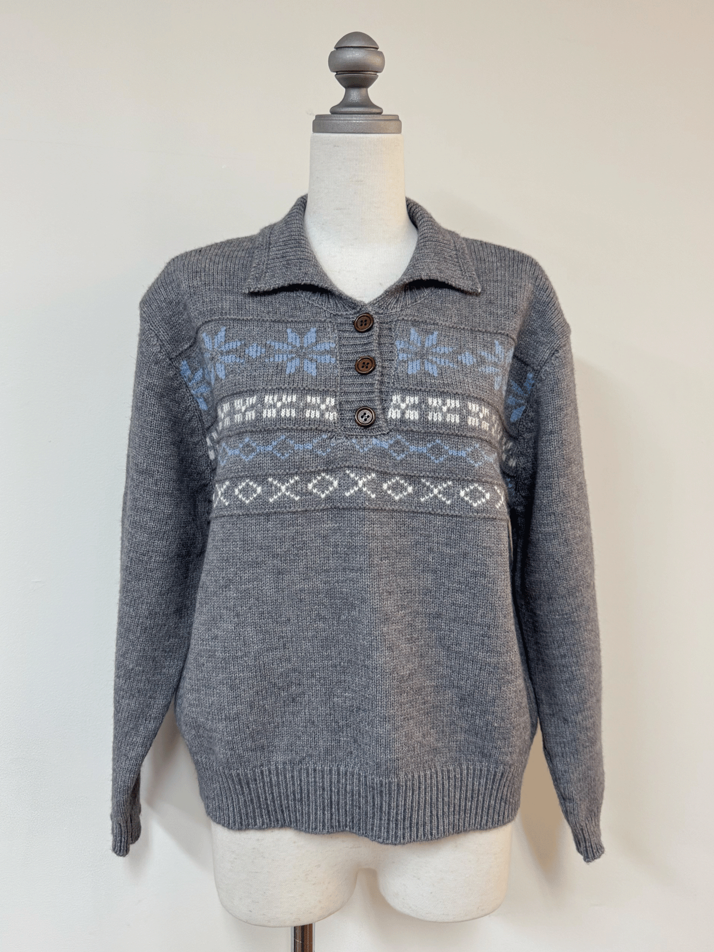 ノルディックオーバーサイズニットポロ