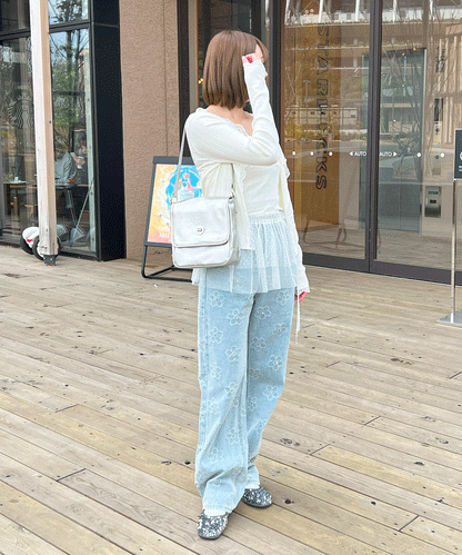 【Official限定価格】デイジー柄デニムパンツ