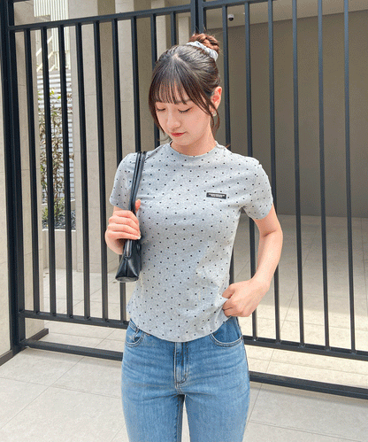 【Official限定価格】シュシュ付きハートドットTシャツ