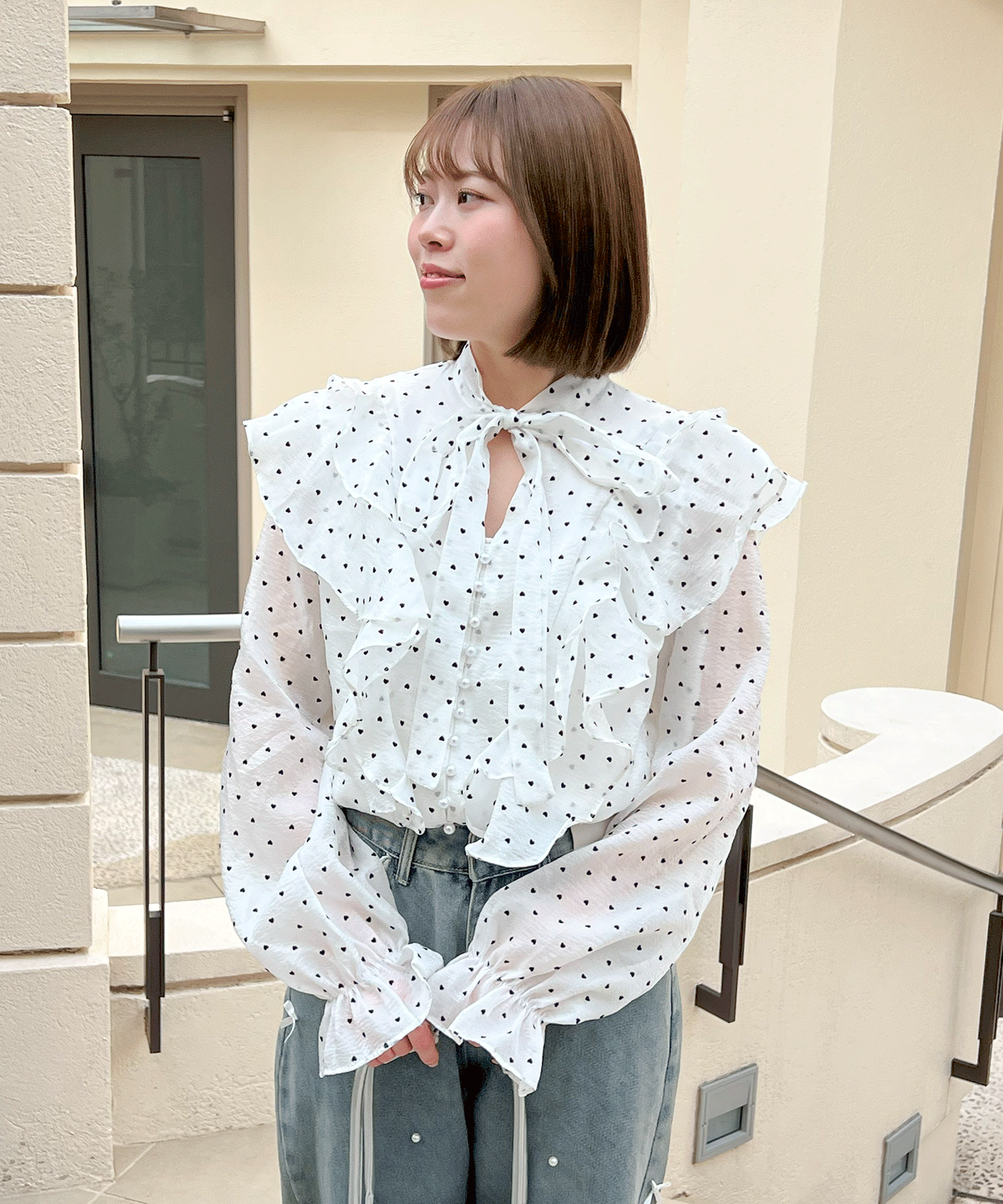 【Official限定価格】ハートフロッキーシャインブラウス