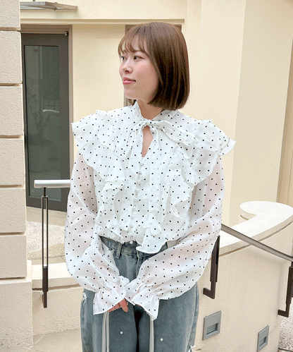【Official限定価格】ハートフロッキーシャインブラウス
